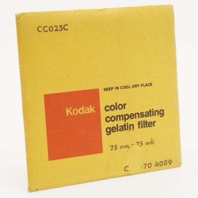 Kodak CC025C Color Compensating Gelatin Filter 75mm x 75mm