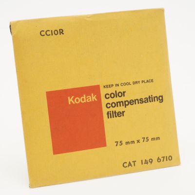 Kodak CC 10R Color Compensating Wratten Gelatin Filter 75mm x 75mm