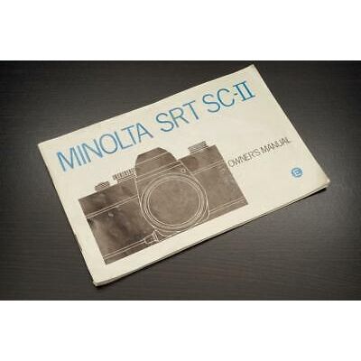 Minolta SRT SC-II Owners Manual