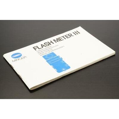 Minolta Flash Meter III Owner's Manual (English, German, French, Spanish)