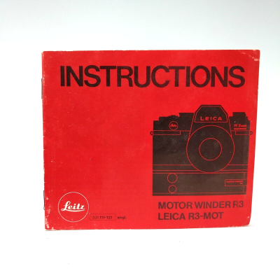 Leica Motor Winder R3 for Leica R3-Mot Instruction Manual