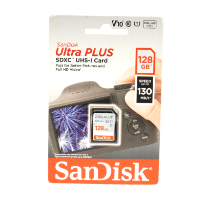 SanDisk Ultra PLUS 128GB SDXC UHS-I Memory Card
