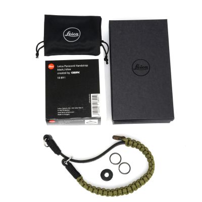 Leica Paracord Handstrap 18891 Created by COOPH, Black/Olive