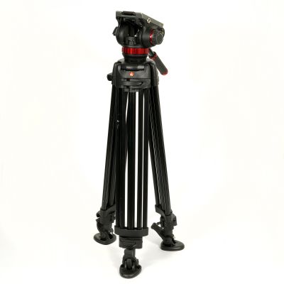 Manfrotto 546B 3-Section Aluminum Tripod w/ MVH502A Pro Video Head, Mid Spreader