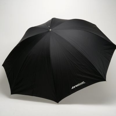 Westcott 45" White Satin Umbrella with Removable Black Cover