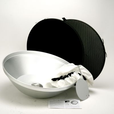 Paul C. Buff 22 Inch High Output Silver Beauty Dish Reflector w/ 2 Grids